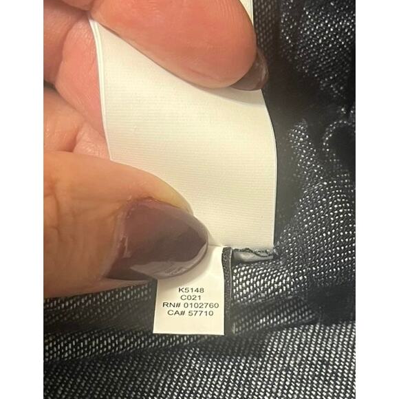 Kate Spade Dark Blue Denim Bow-waist Full Skirt Dress Womens sz. 14 - Picture 13 of 13